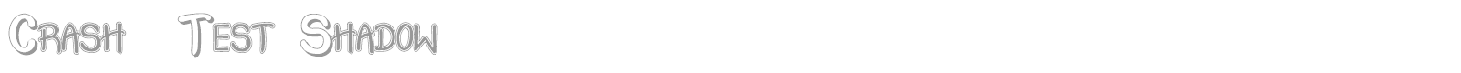 Crash Test Shadow font preview